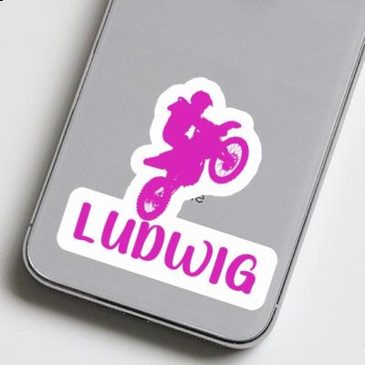 Ludwig Aufkleber Motocross-Fahrer Laptop Image