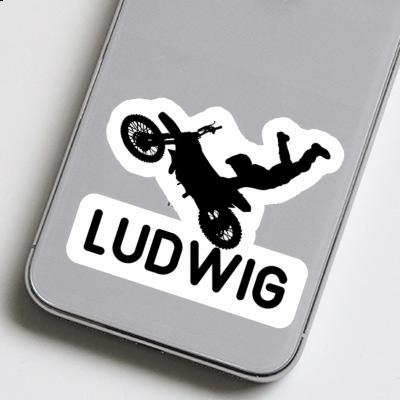 Motocross Rider Sticker Ludwig Laptop Image