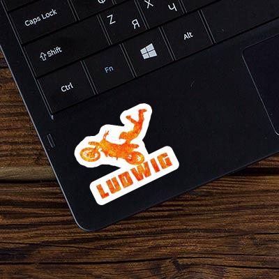 Ludwig Sticker Motocross Jumper Laptop Image