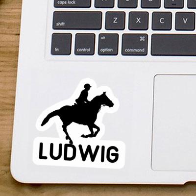 Horse Rider Sticker Ludwig Laptop Image