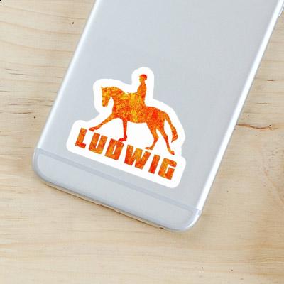 Horse Rider Sticker Ludwig Laptop Image