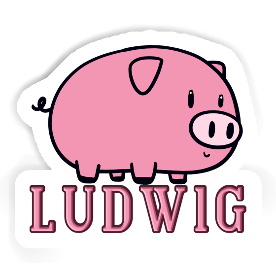 Sticker Ludwig Pig Laptop Image