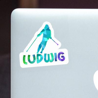 Sticker Skier Ludwig Laptop Image