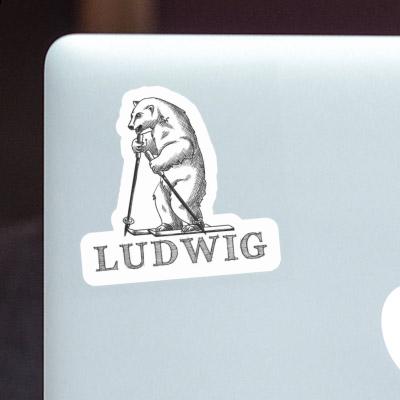 Skier Sticker Ludwig Laptop Image