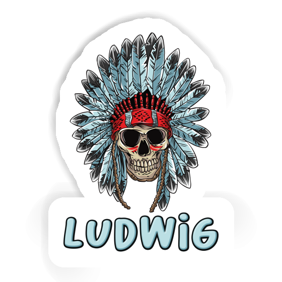 Sticker Ludwig Indianer Totenkopf Image