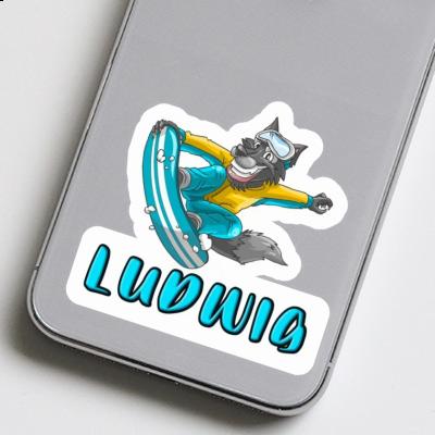 Sticker Ludwig Boarder Notebook Image