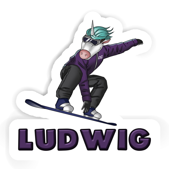 Snowboarder Sticker Ludwig Notebook Image