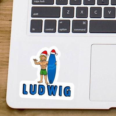 Surfeur Autocollant Ludwig Notebook Image