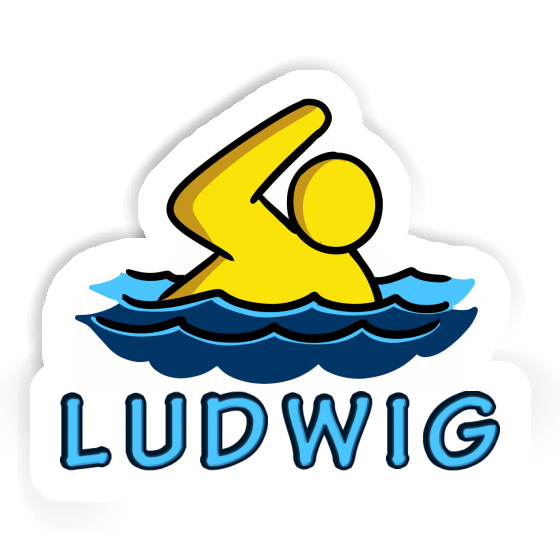 Ludwig Sticker Swimmer Notebook Image