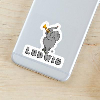 Trumpet Elephant Sticker Ludwig Laptop Image