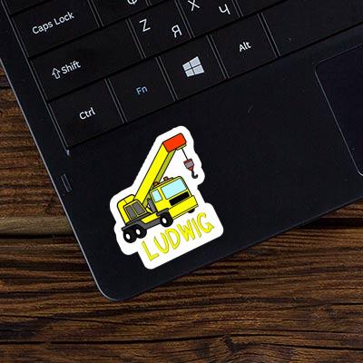 Ludwig Sticker Vehicle Crane Notebook Image