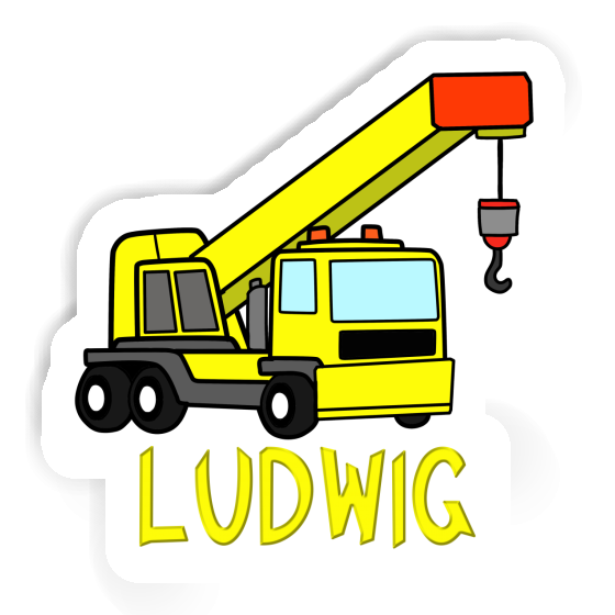 Ludwig Sticker Vehicle Crane Laptop Image