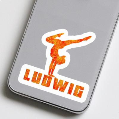 Sticker Ludwig Yoga Woman Notebook Image