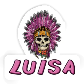 Frauen Totenkopf Aufkleber Luisa Image