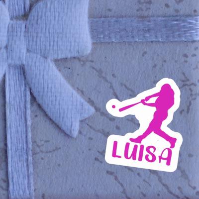 Sticker Baseballspieler Luisa Laptop Image