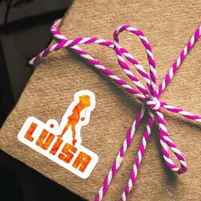 Luisa Sticker Golfer Laptop Image