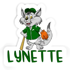 Sticker Lynette Baseball Cat Image