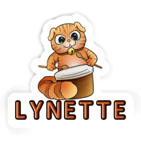 Lynette Sticker Drummer Cat Image
