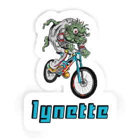 Lynette Aufkleber Downhill-Biker Image
