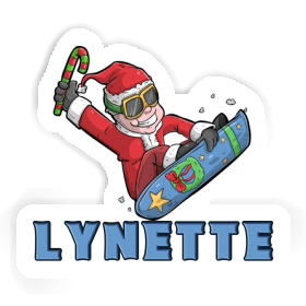 Christmas Snowboarder Sticker Lynette Image