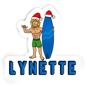 Sticker Lynette Christmas Surfer Image