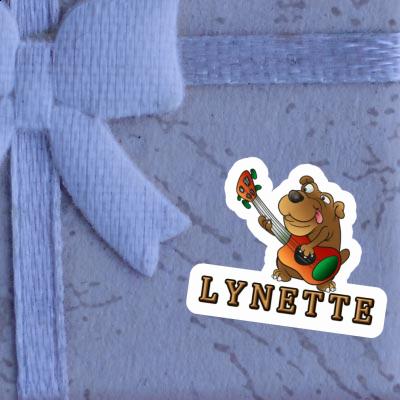 Autocollant Chien guitariste Lynette Laptop Image