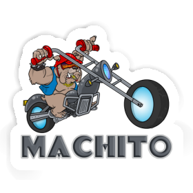 Motorbike Rider Sticker Machito Image