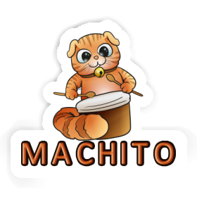 Machito Sticker Drummer Cat Image