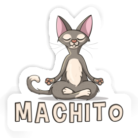 Machito Sticker Yoga Cat Image