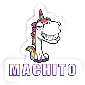 Sticker Grinning Unicorn Machito Image