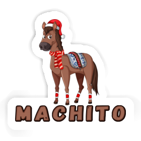 Christmas Horse Sticker Machito Image