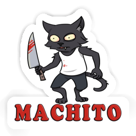 Psycho Cat Sticker Machito Image