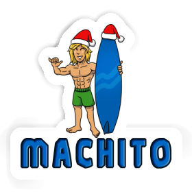 Sticker Christmas Surfer Machito Image