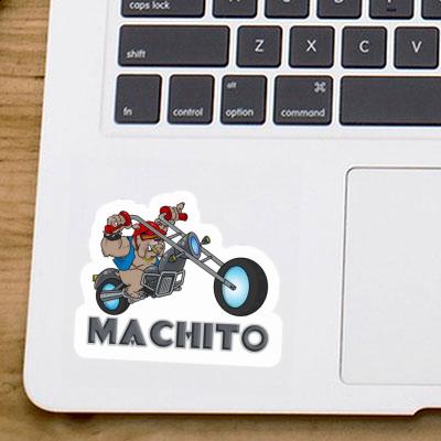 Motorbike Rider Sticker Machito Laptop Image