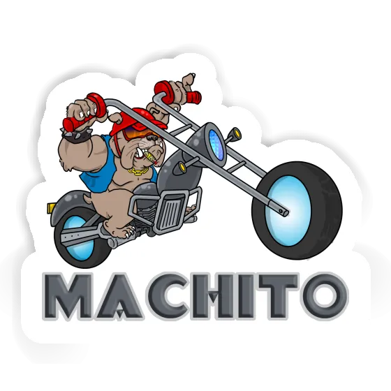 Motorbike Rider Sticker Machito Notebook Image