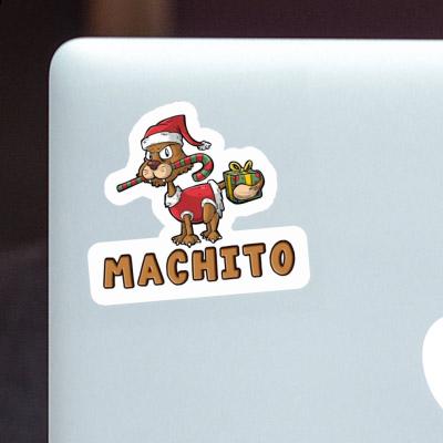 Sticker Christmas Cat Machito Notebook Image