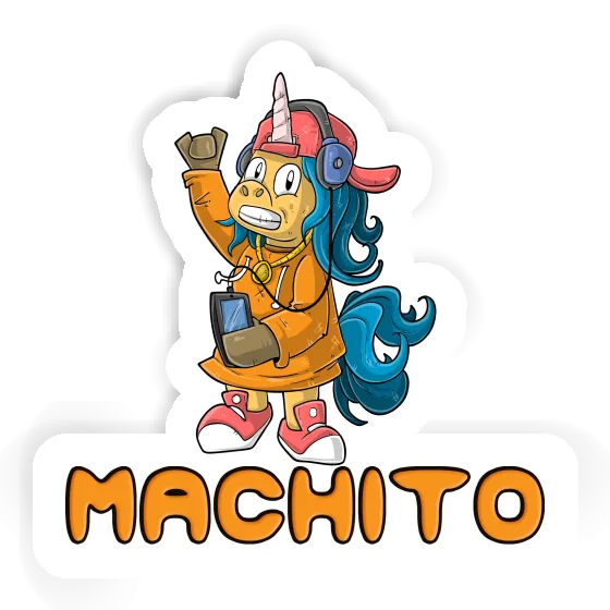 Sticker Hip-Hop Unicorn Machito Laptop Image