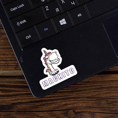 Sticker Grinse-Einhorn Machito Laptop Image