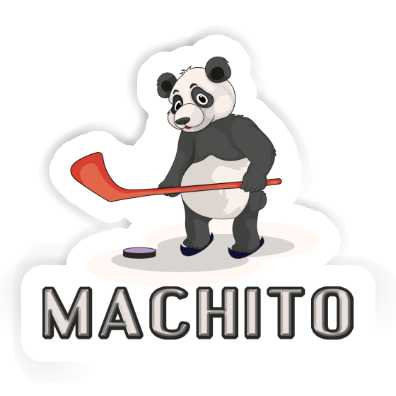 Sticker Ice Hockey Panda Machito Laptop Image