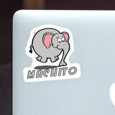 Jumping Elephant Sticker Machito Notebook Image