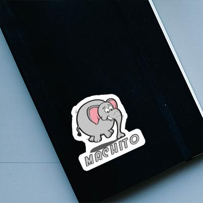 Jumping Elephant Sticker Machito Laptop Image