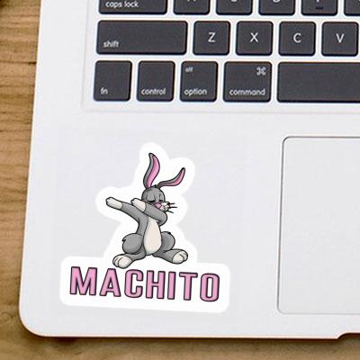 Dabbing Rabbit Sticker Machito Notebook Image