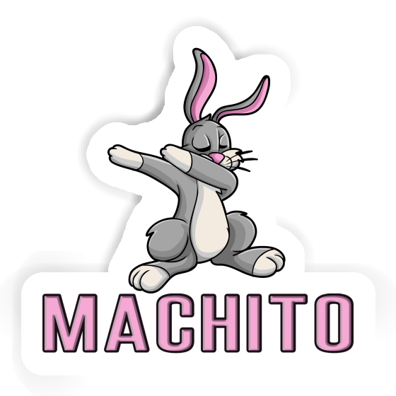 Dabbing Rabbit Sticker Machito Laptop Image