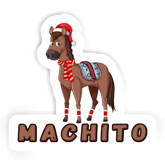 Christmas Horse Sticker Machito Gift package Image