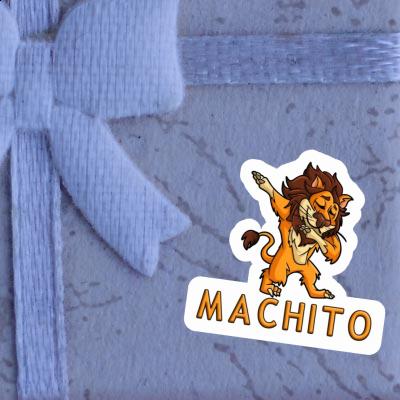 Dabbing Lion Sticker Machito Notebook Image