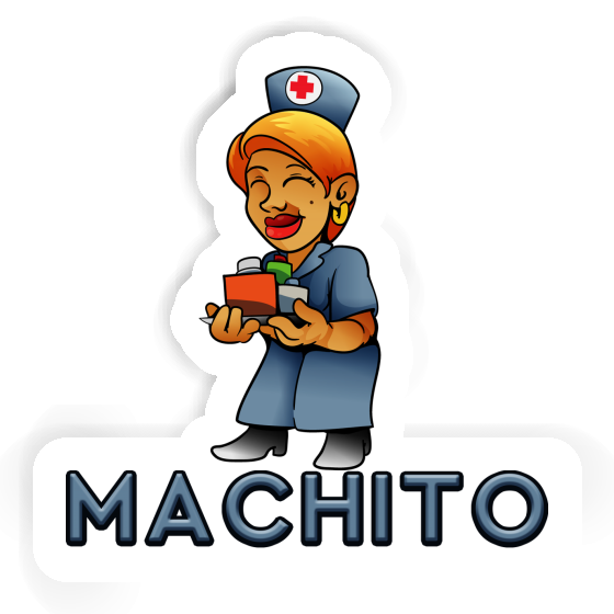 Machito Autocollant Infirmière Gift package Image