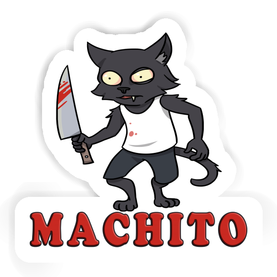 Psycho Cat Sticker Machito Gift package Image