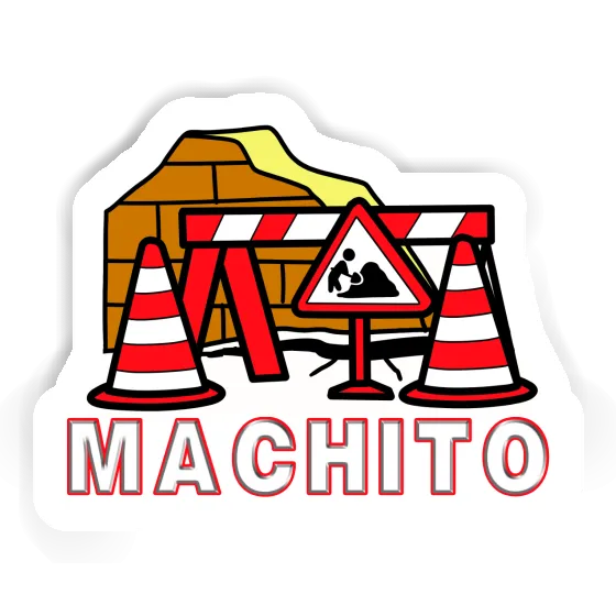 Sticker Road Construction Machito Gift package Image