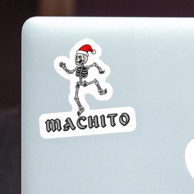 Sticker Weihnachts-Skelett Machito Notebook Image