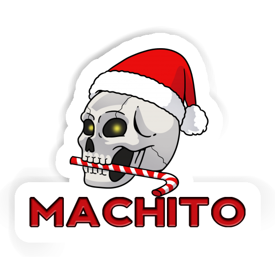 Machito Sticker Christmas Skull Laptop Image